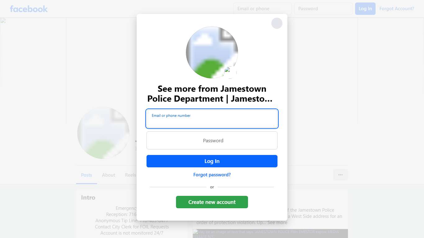 Jamestown Police Department Jamestown NY Facebook
