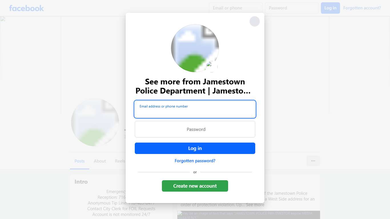 Jamestown Police Department Jamestown NY Facebook